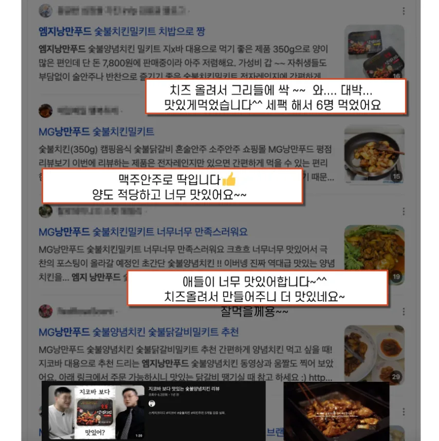 상품코드 : HPF001 치밥 전용 불맛 가득 숯불양념치킨 300g (순한맛/매운맛)