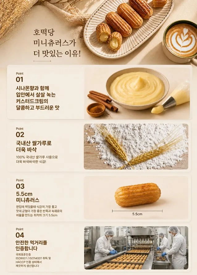 상품코드 : BSC005 호떡당 커스터드 미니츄러스 400g