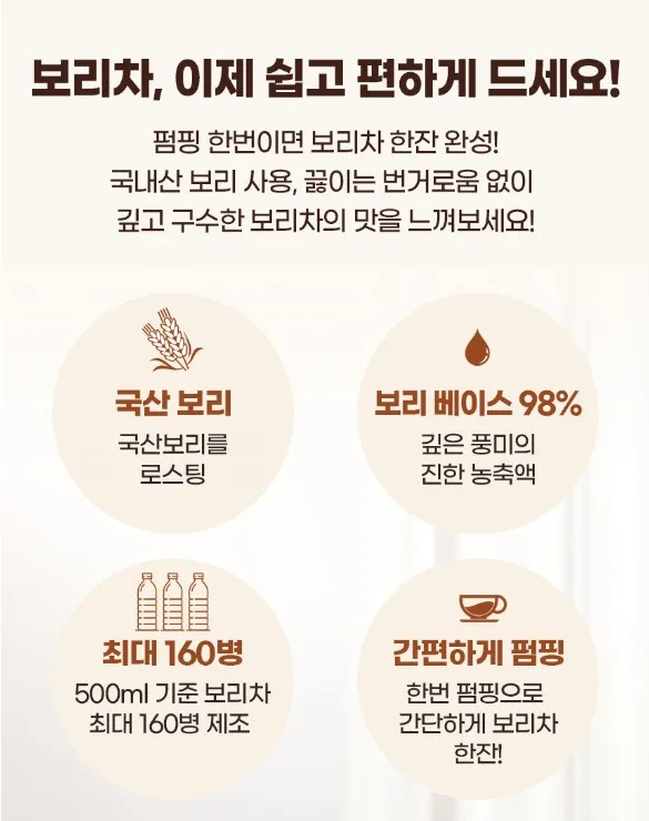 상품코드 : LC001 웨이크비 볶은 보리차 진액 480g