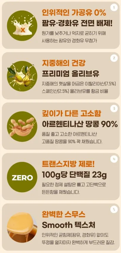 비타민마을 모노밀 알룰로스 올리브오일 땅콩버터 260g