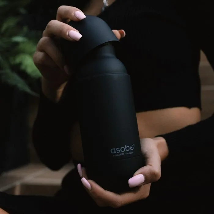 [아소부] 스텐 진공 보온보냉 텀블러 420ml 오브 블랙