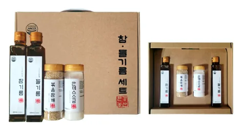 [한강농산] 참.들기름 4종세트 (볶음참깨+안데스소금)