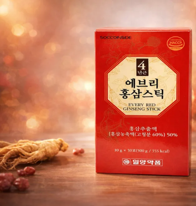일양약품 4년근 홍삼활력 에브리 홍삼스틱 30포