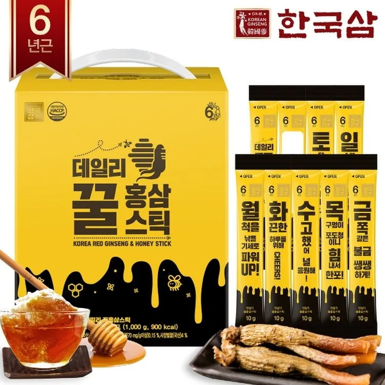 [한국삼] 데일리 꿀홍삼스틱 (10g x 100포)