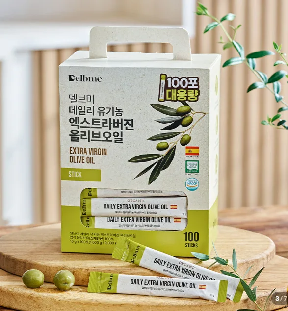 (박스손잡이) 델브미 유기농 엑스트라버진 올리브오일 스틱 100포