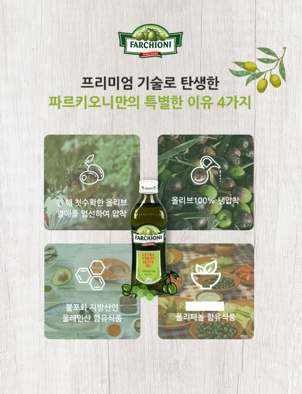 상품코드 : JM001 파르키오니 엑스트라 버진 올리브 오일 500ml