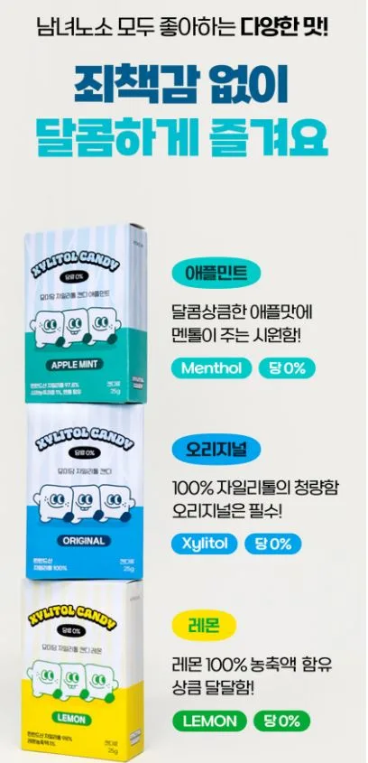 묘미담 핀란드 무설탕 자일리톨 캔디