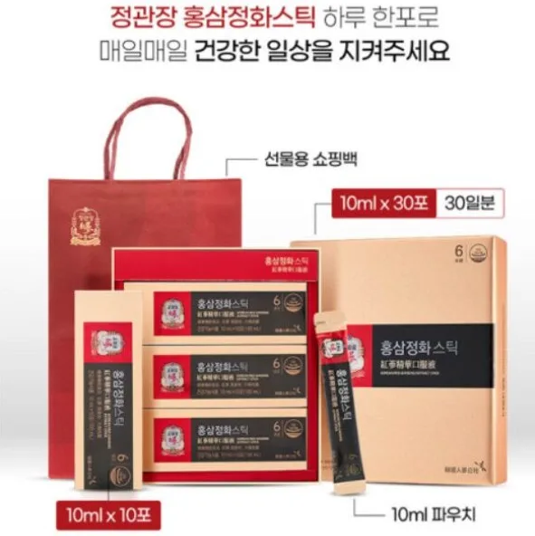 [정관장] 홍삼정화스틱 10ml x 30포+ 쇼핑백