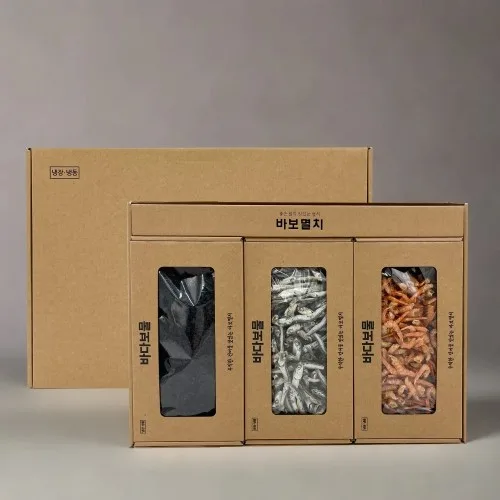 [바다보물] 일품(一品) 꽃새우 미역 멸치 3종 선물세트