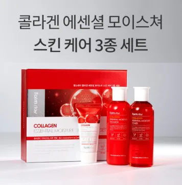 [팜스테이] 콜라겐 에센셜 모이스쳐 스킨케어 3종세트+쇼핑백 증정