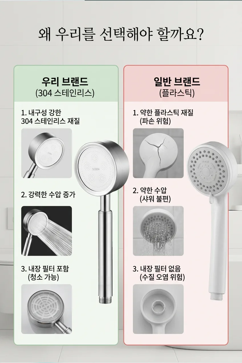 상품코드 : DUM002 스텐304 부스터 샤워기