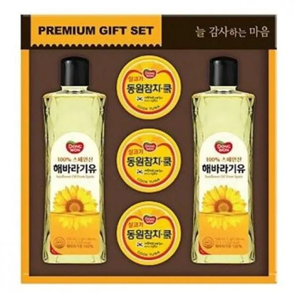 [동원] 행복 5호 (해바라기유 500ml x 2, 쿡참치 85g x 3) + 쇼핑백