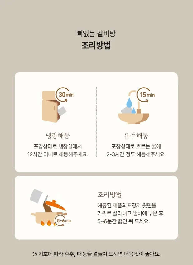 상품코드 : KV004 삼원가든 뼈없는 갈비탕 700G
