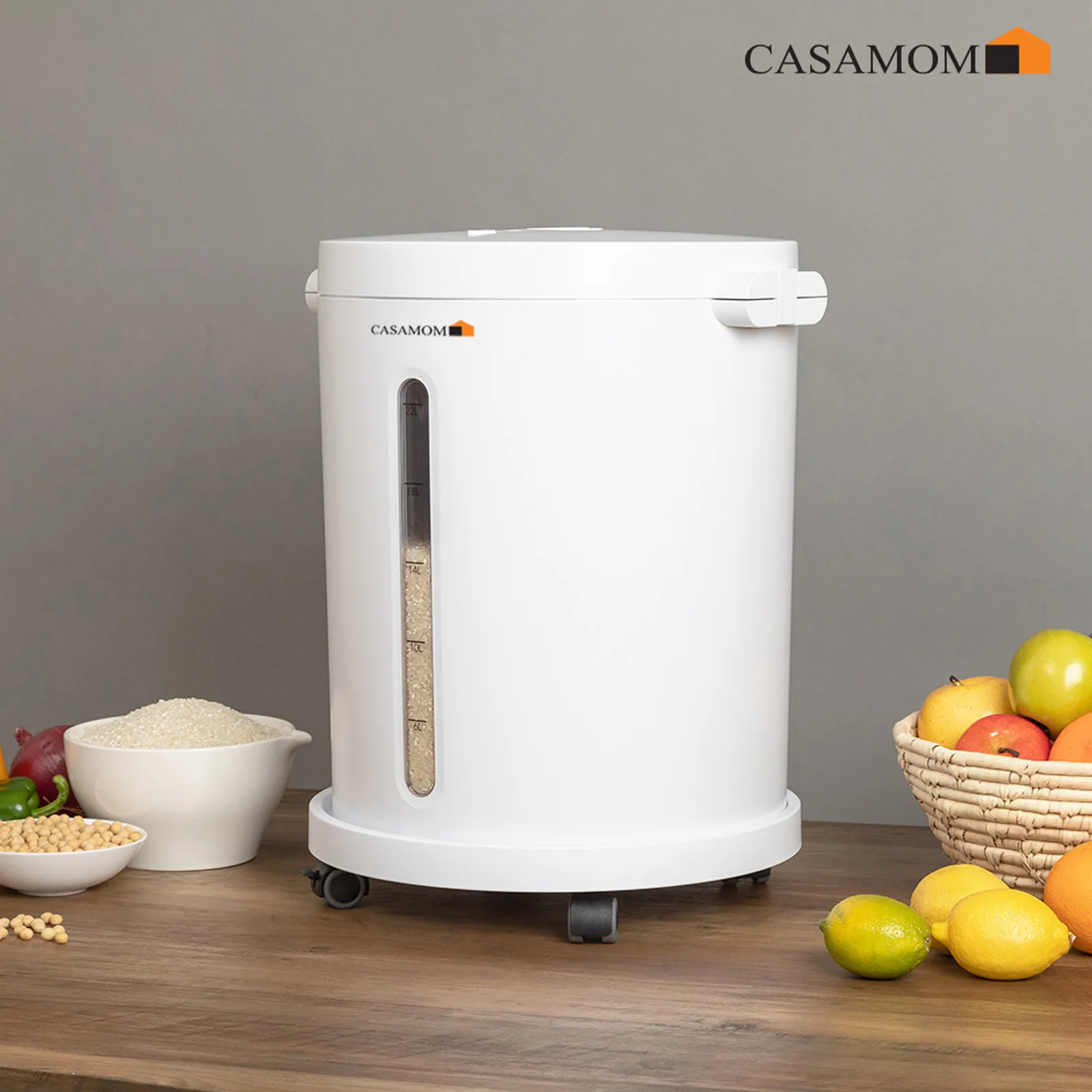 [까사맘] 무선 진공 쌀통 24L 20KG (CAA-606)