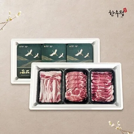 [한우정] 한돈구이세트1호 (삼겹살400g, 목살400g, 앞다리살구이용400g)