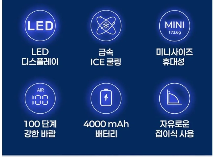 유니영 UNF-M4000 급속냉각 미니 선풍기(화이트)