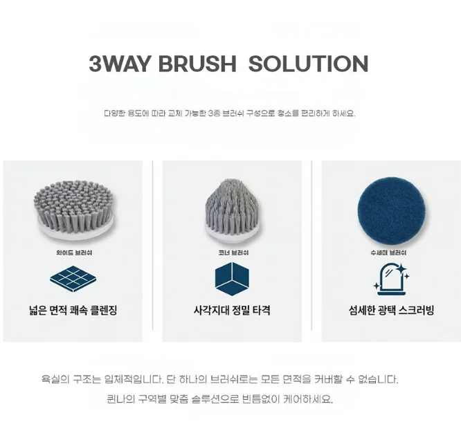 상품코드 : H3921 [퀸나] 소프트 스윕 무선 욕실청소기 (QN-CR120W)