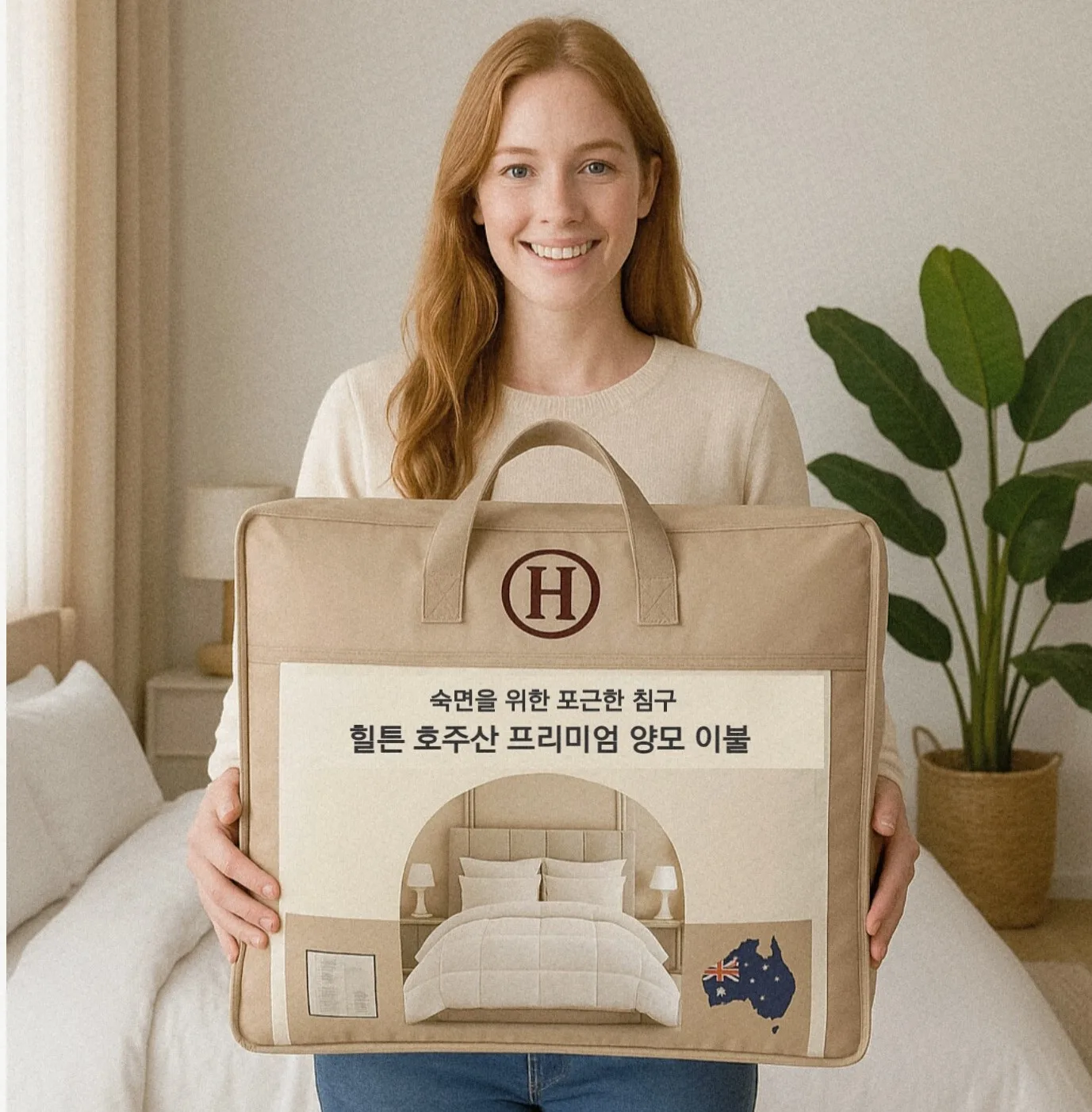 [힐튼] 호주산 프리미엄 사계절 양모이불 (150×200) 카톤발주용