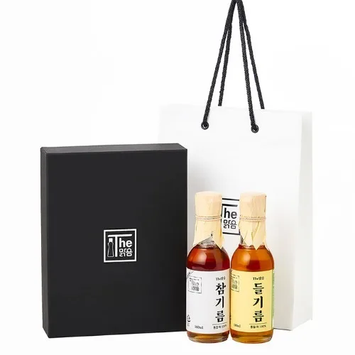 [더맑음] 참기름 들기름 프리미엄 선물세트 (외국산)