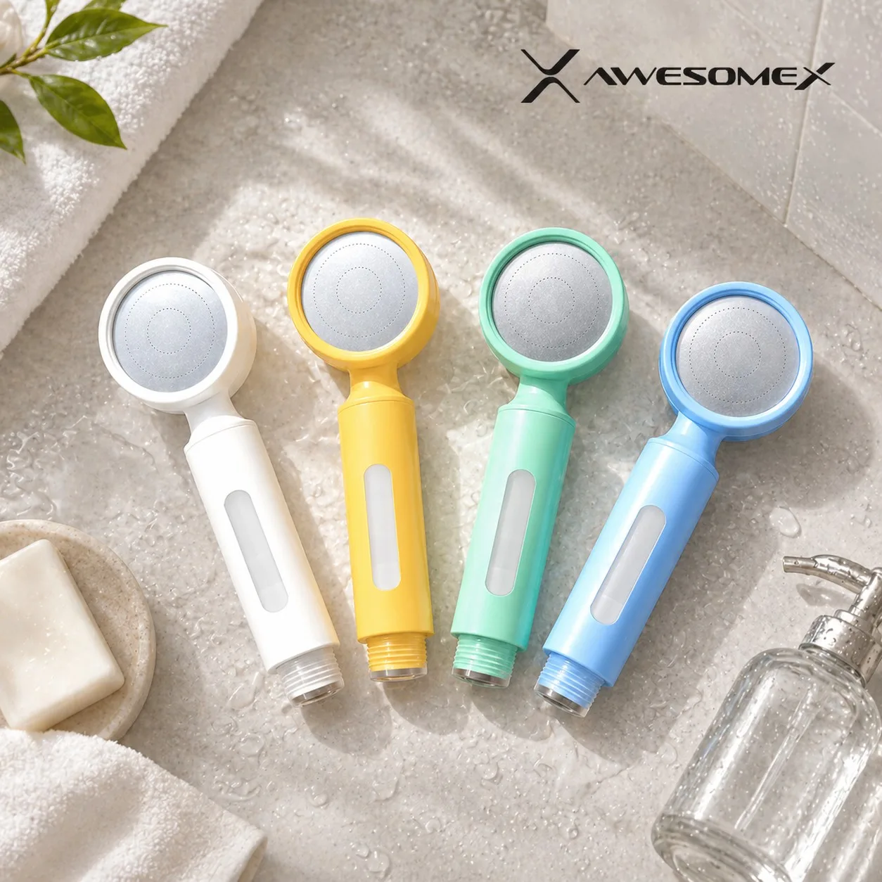 어썸엑스 여행용 미니 샤워기 헤더/필터 프리미엄세트(파우치증정) 사진 2