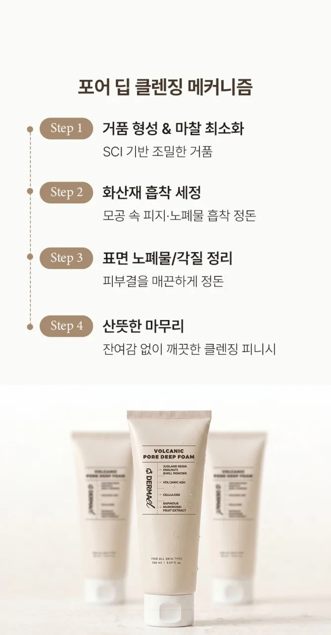 상품코드 : BNF012 더마엘 볼카닉 포어 딥 폼 150ml