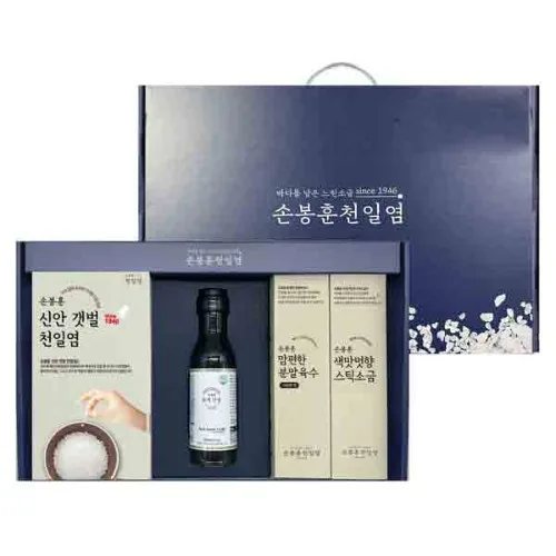 [손봉훈] 요리의정석 4종 선물세트 A (소금+간장+스틱소금+분말육수)