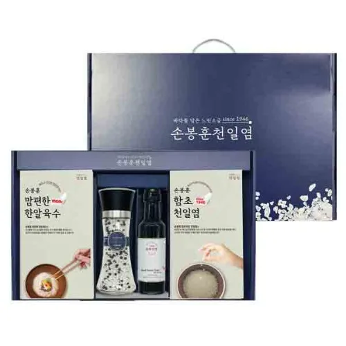 [손봉훈] 요리의정석 4종 선물세트 B (소금+그라인더+간장+한알육수)