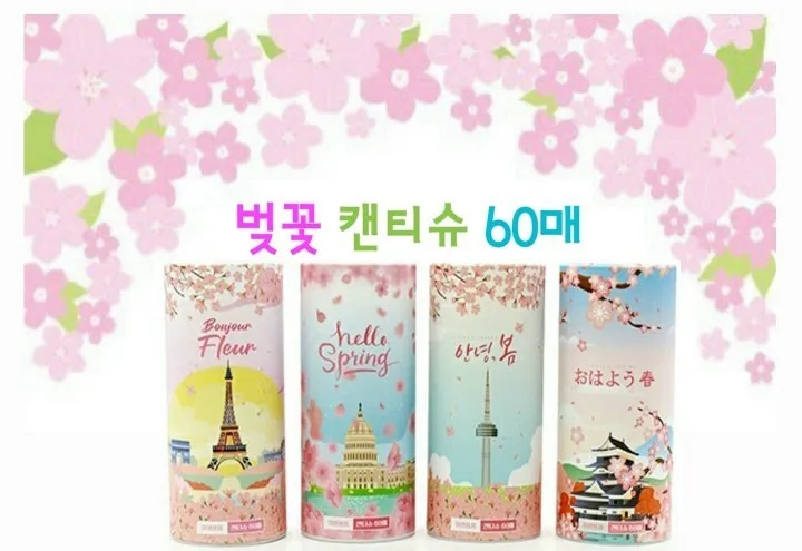 벚꽃 캔티슈 60매