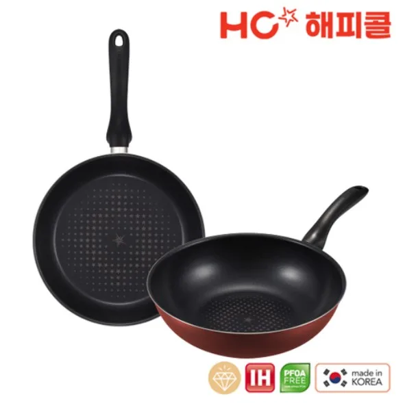 [해피콜] 헤르네 다이아몬드 IH 프라이팬 2종 H세트_28F+28W (HCHRN-012)