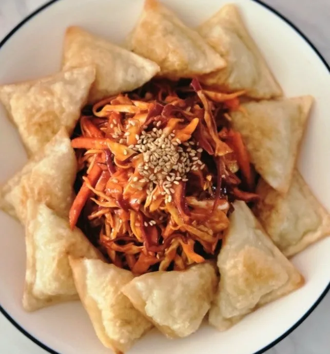 반고개 삼각만두 쫄면 세트