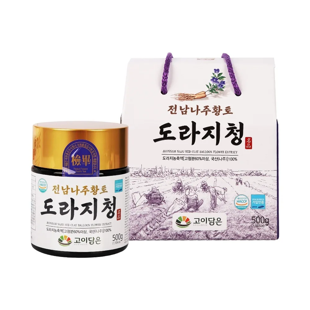 [고이담은] 전남나주황토 도라지청 500g