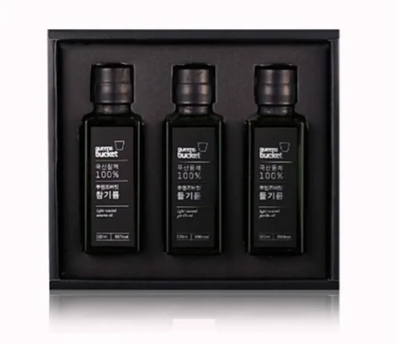 [쿠엔즈버킷] 참기름 x 들기름 x 들기름 x 100ml 3종세트 + 쇼핑백 (백화점 판매용)