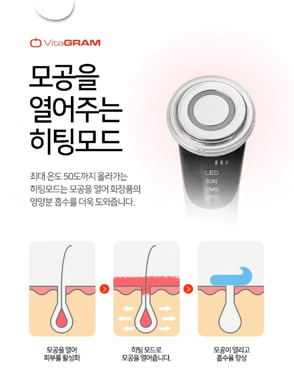 상품코드 : UB068 비타그램 펄스킨 6in1 갈바닉 마사지기(VG-0618) 온라인가👍