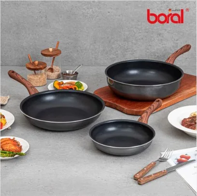 [보랄] IH 우드 후라이팬 3종 세트(후라이팬20cm, 28cm, 궁중팬28cm)