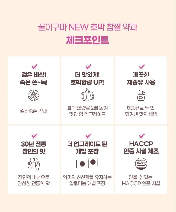 상품코드 : LC005 꿀이구마 뉴 호박찹쌀약과 30g x 20개