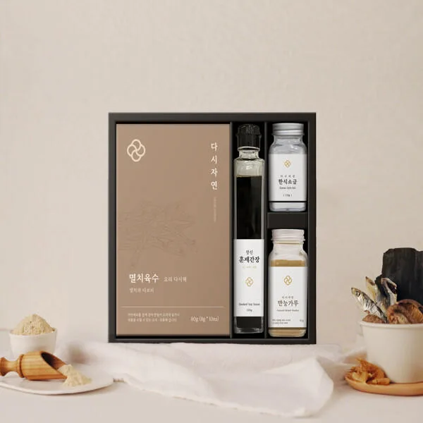 [다시자연] 시간의 맛 조미료 4종세트 7호 + 쇼핑백 (신세계백화점 판매 상품)