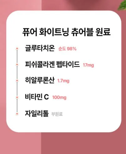 라이프턴 글루타치온 퓨어 화이트닝 츄어블 무설탕 캔디 샤인머스캣맛 20정