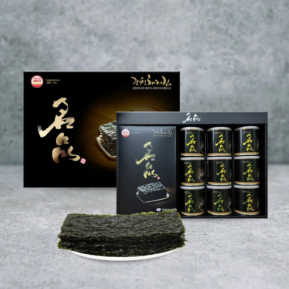 [광천해저김] 명품 4-9호 (명품전장23g*4봉, 명품캔30g*9개) + 쇼핑백