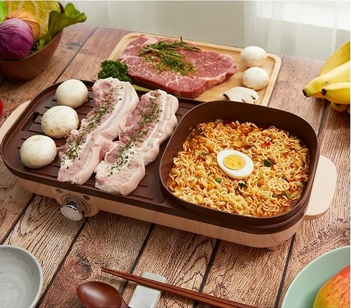 [클란츠] 마이노바 2in1 전기냄비 그릴팬 (KRZ-1004B)