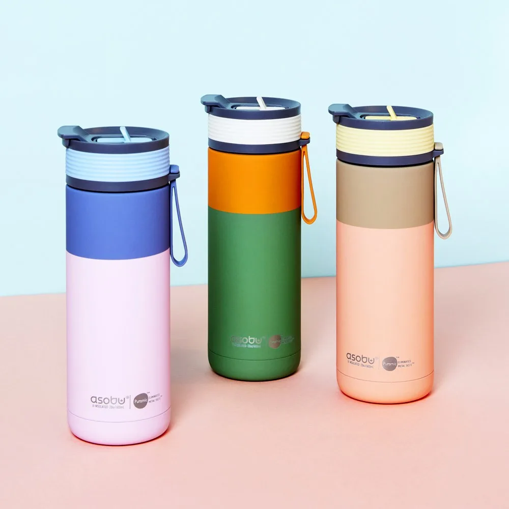 [아소부] 세라믹 스텐 진공 보온보냉 텀블러 600ml 아스펜 파스텔