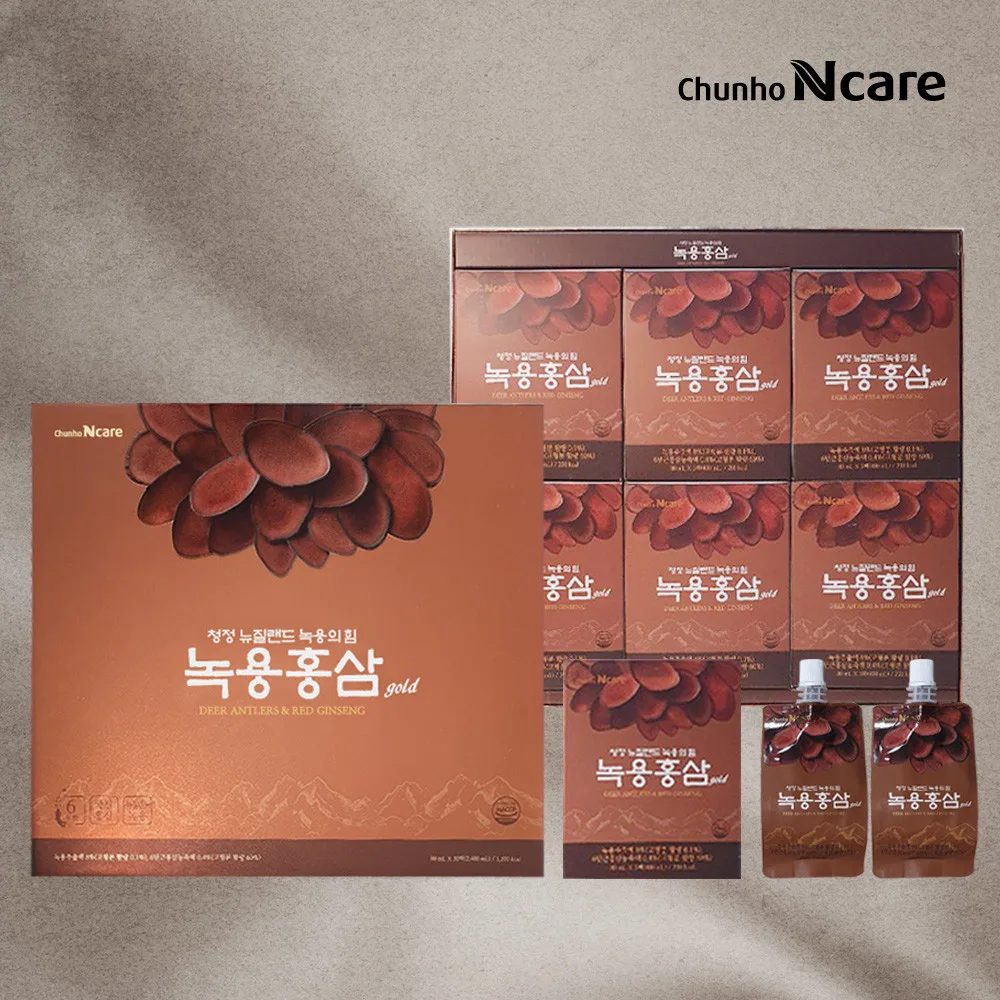 [천호앤케어] 녹용홍삼골드 80ml x 30팩