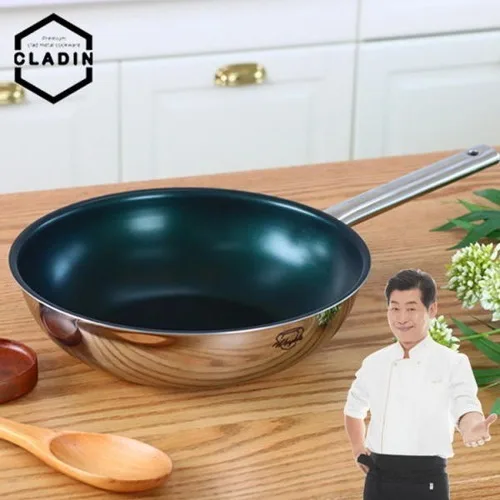 [클래딘] 이연복셰프 웨이블 스테인레스 궁중팬 28cm