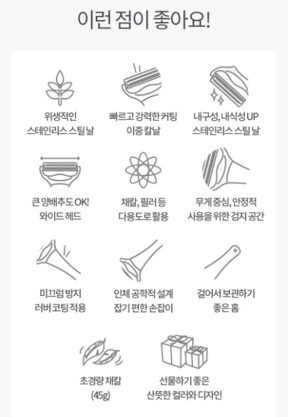 상품코드: UC003 이태리 am 와이드 투톤 이중날 양배추 채칼 필러 김장 만능채칼 스테인리스 스틸 9cm