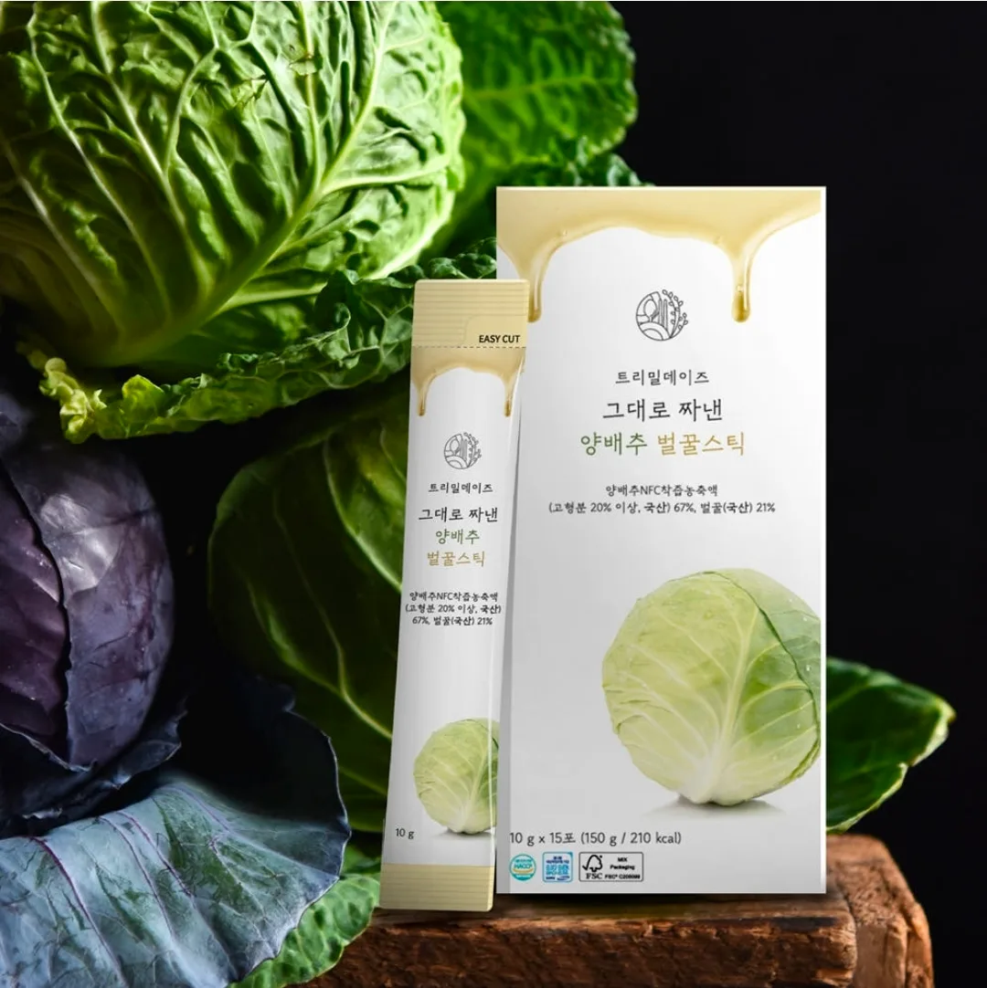 트리밀데이즈 그대로 짜낸 양배추 벌꿀스틱 10g 15포 사진 2