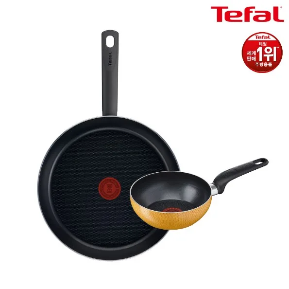 [테팔] 티타늄코팅 G6 드레스블루 프라이팬 28cm+미니볶음팬 16cm