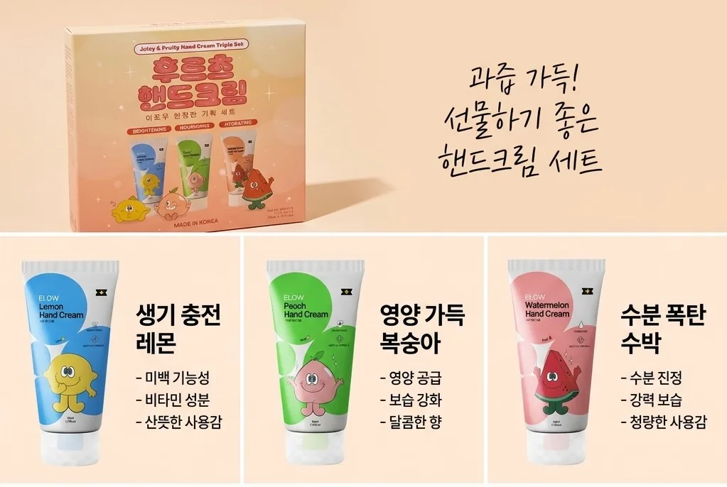 HS015 ELOW 핸드크림 3종세트 (과일향)