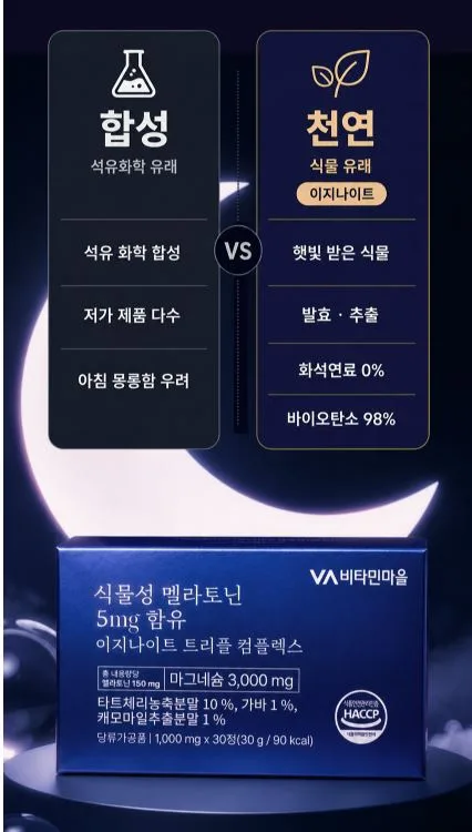 식물성 멜라토닌 5mg 함유 이지나이트 트리플 콤플렉스