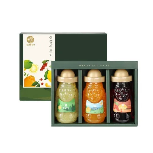 [제주하우스] 제주 차세트 기 (오미자차300g,한라봉차300g,풋귤300g)