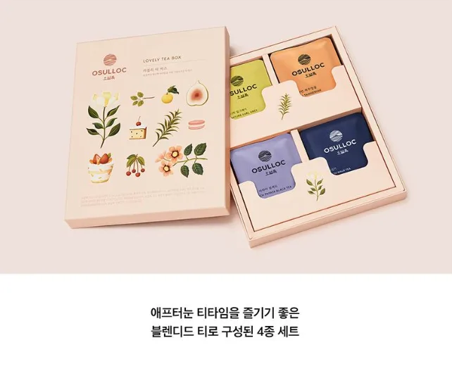 오설록 러블리티박스4종(12입)