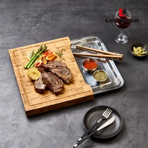 [레비오사] 아트잔 엔드그레인 트레이 도마 (LEB-EGT205)